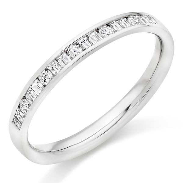 Channel-Set Half Eternity Ring, 0.25ct total (HET9414)