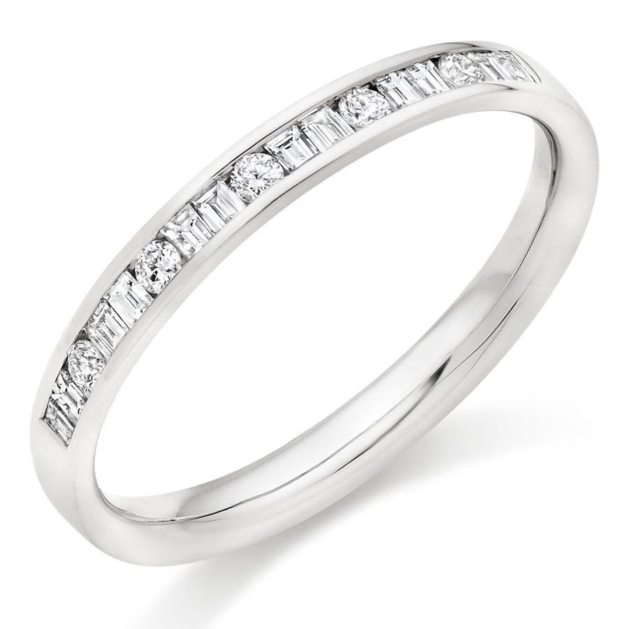 Channel-Set Half Eternity Ring, 0.25ct total (HET9414)