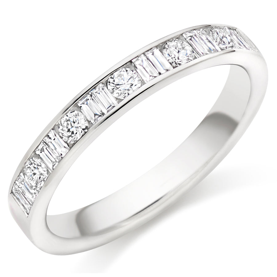 Channel-Set Half Eternity Ring, 0.50ct total (HET9415)