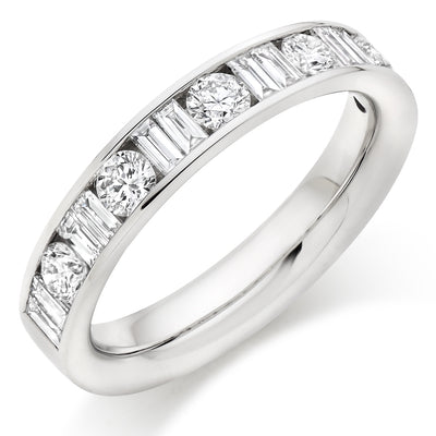 Channel-Set Half Eternity Ring, 1.00ct total (HET9417)