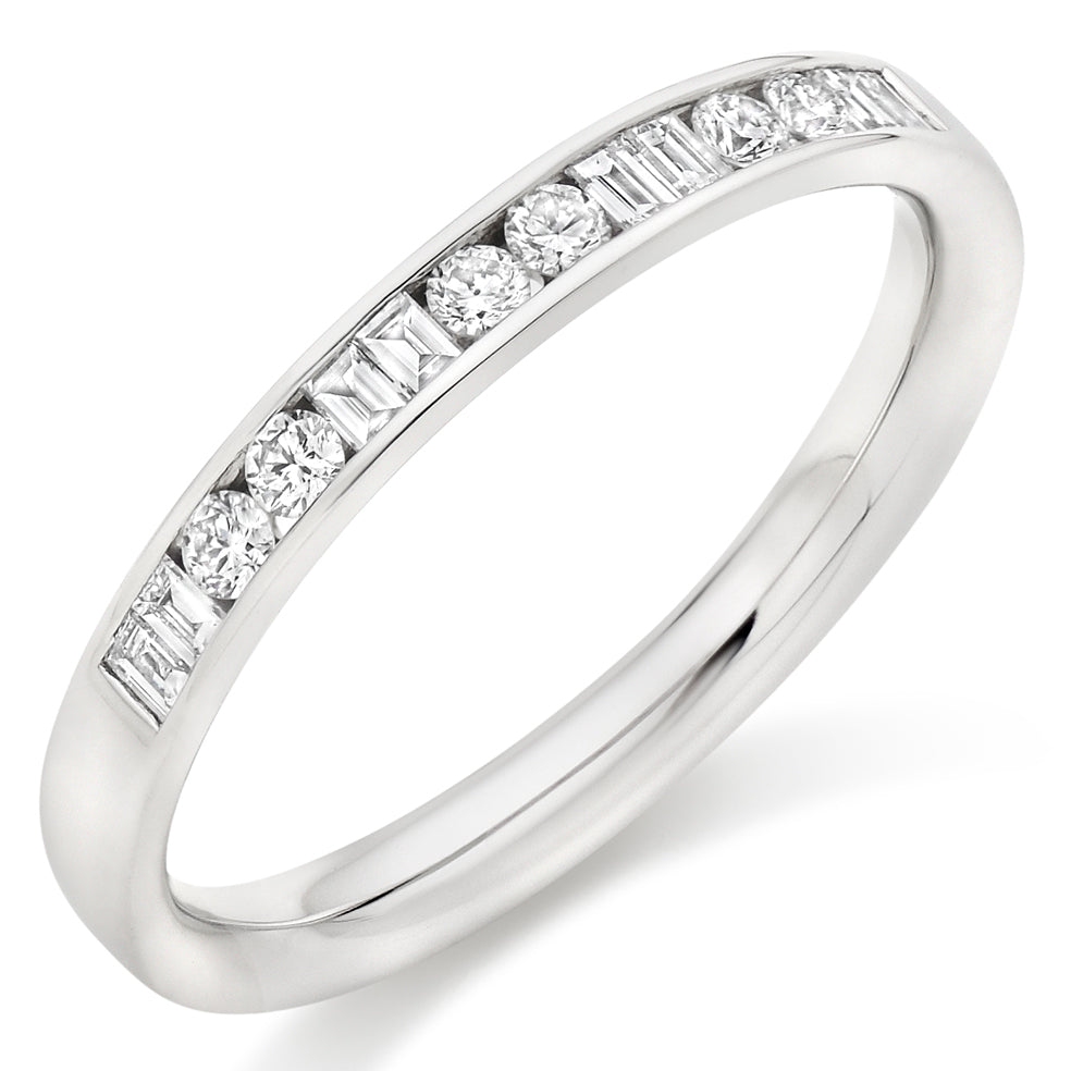 Channel-Set Half Eternity Ring, 0.25ct total (HET9418)