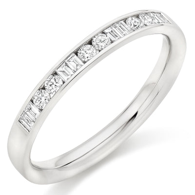 Channel-Set Half Eternity Ring, 0.25ct total (HET9418)