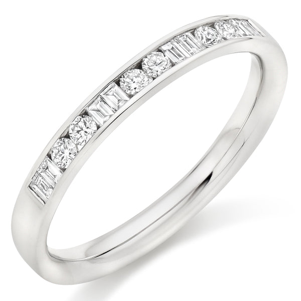 Channel-Set Half Eternity Ring, 0.25ct total (HET9418)