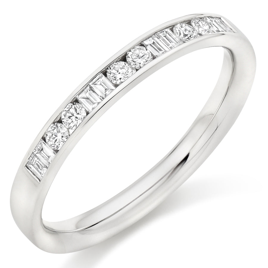 Channel-Set Half Eternity Ring, 0.25ct total (HET9418)