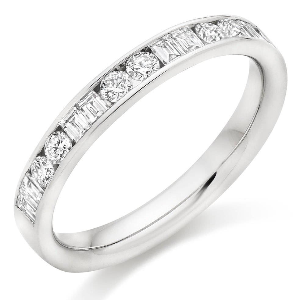 Channel-Set Half Eternity Ring, 0.50ct total (HET9419)