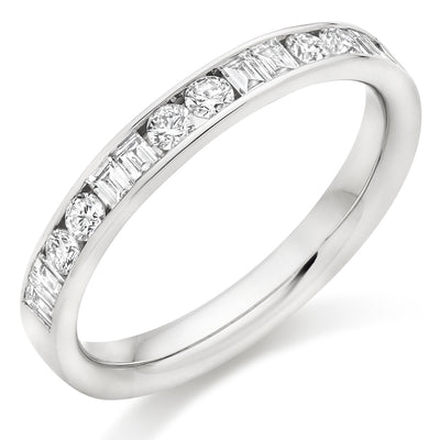 Channel-Set Half Eternity Ring, 0.50ct total (HET9419)
