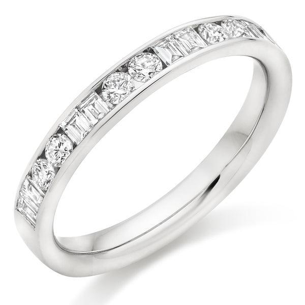 Channel-Set Half Eternity Ring, 0.50ct total (HET9419)