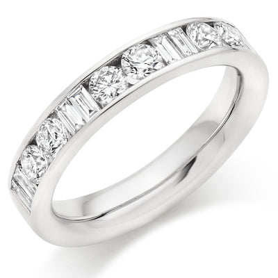 Channel-Set Half Eternity Ring, 1.00ct total (HET9421)