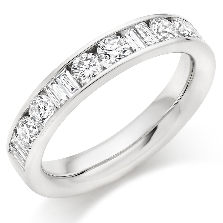 Channel-Set Half Eternity Ring, 1.00ct total (HET9421)