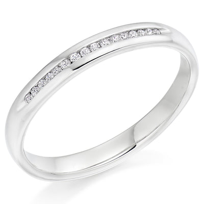 Channel-Set Half Eternity Ring, 0.07ct total (HET9430)