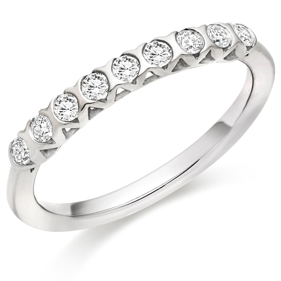 Bar-Set Half Eternity Ring, 0.25ct total (HET9437)