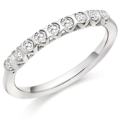 Bar-Set Half Eternity Ring, 0.25ct total (HET9437)