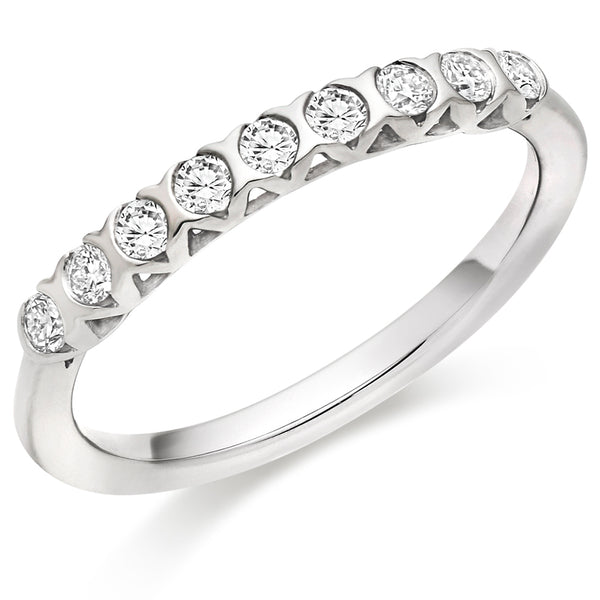 Bar-Set Half Eternity Ring, 0.25ct total (HET9437)