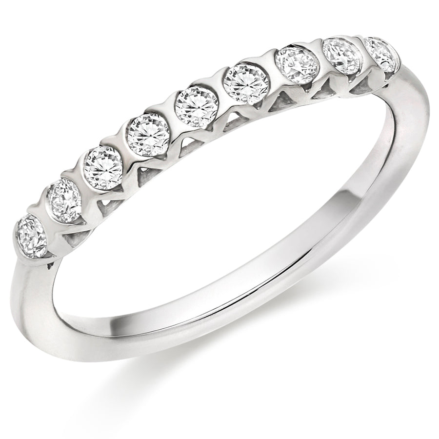 Bar-Set Half Eternity Ring, 0.25ct total (HET9437)