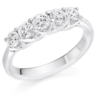 Claw-Set Half Eternity Ring, 1.0ct total (HET9460)