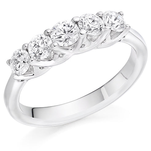 Claw-Set Half Eternity Ring, 1.0ct total (HET9460)