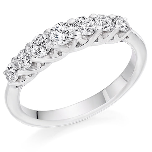 Claw-Set Half Eternity Ring, 0.75ct total (HET9461)