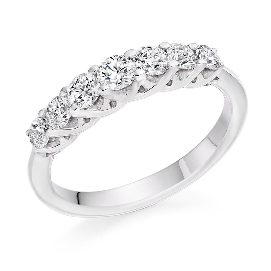 Claw-Set Half Eternity Ring, 0.75ct total (HET9461)