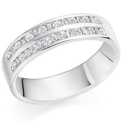 Channel-Set Half Eternity Ring, 0.5ct total (HET9516)