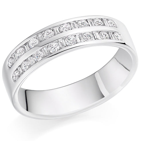 Channel-Set Half Eternity Ring, 0.5ct total (HET9516)