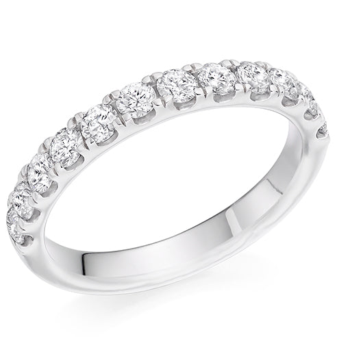 Micro-Claw Half Eternity Ring, 0.75ct total (HET9600)