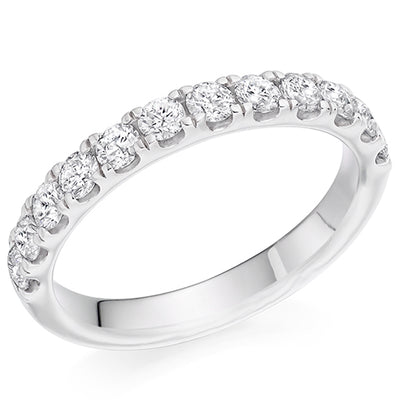 Micro-Claw Half Eternity Ring, 0.75ct total (HET9600)