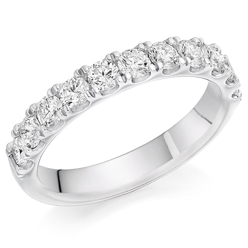 Micro-Claw Half Eternity Ring, 1.0ct total (HET9601)