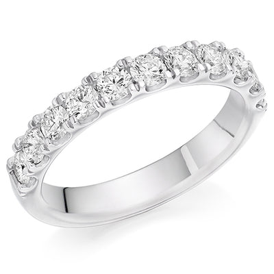 Micro-Claw Half Eternity Ring, 1.0ct total (HET9601)