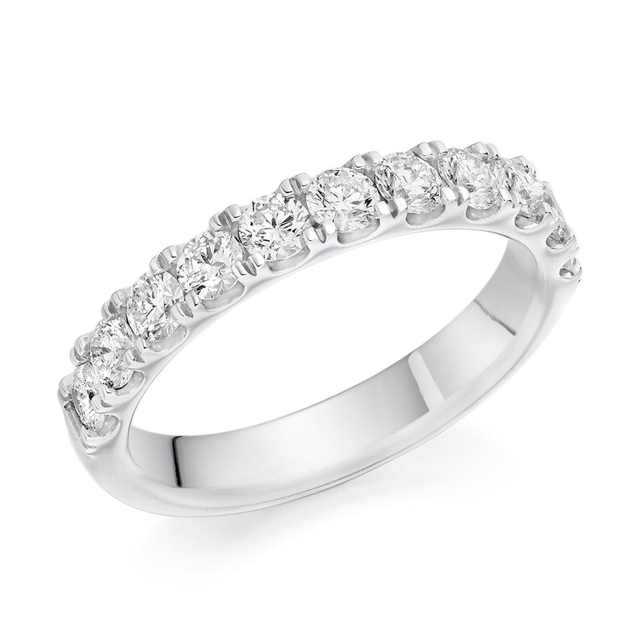 Micro-Claw Half Eternity Ring, 1.0ct total (HET9601)