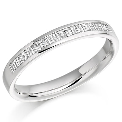 Channel-Set Half Eternity Ring, 0.26ct total (HET963)