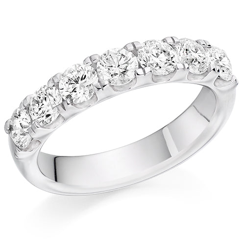 Micro-Claw Half Eternity Ring, 1.5ct total (HET9646)