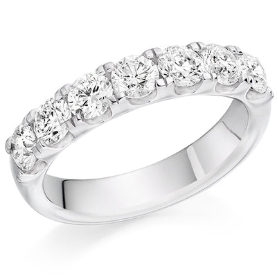 Micro-Claw Half Eternity Ring, 1.5ct total (HET9646)