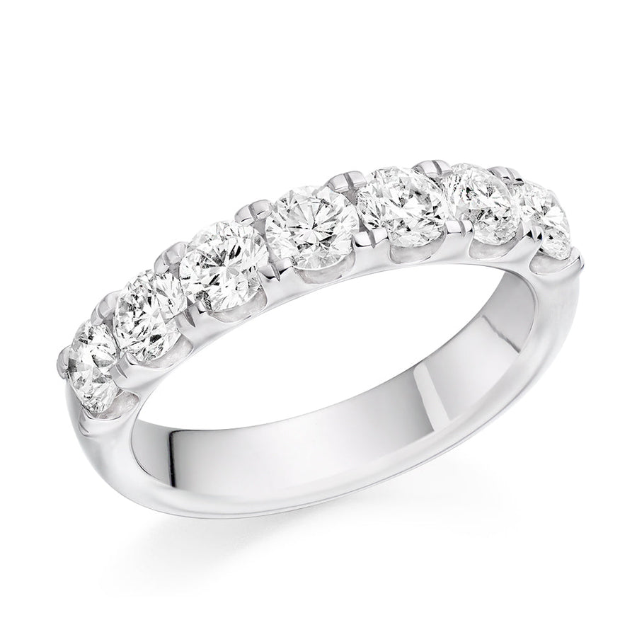 Micro-Claw Half Eternity Ring, 1.5ct total (HET9646)