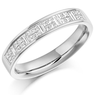 Channel-Set Half Eternity Ring, 0.6ct total (HET989)