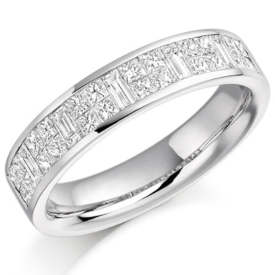 Channel-Set Half Eternity Ring, 1.0ct total (HET990)