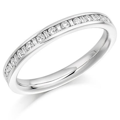 Channel-Set Half Eternity Ring, 0.3ct total (HET995)