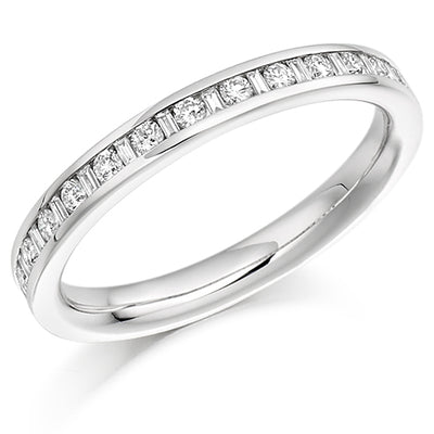 Channel-Set Half Eternity Ring, 0.3ct total (HET995)