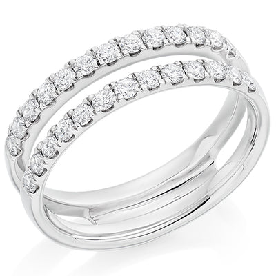 Micro-Claw Half Eternity Ring, 0.75ct total (HET9963)