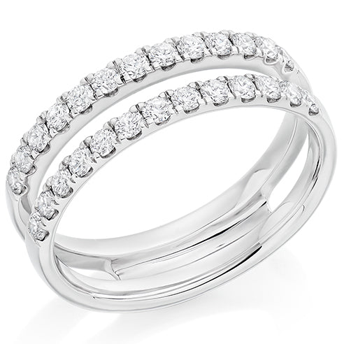 Micro-Claw Half Eternity Ring, 0.75ct total (HET9963)