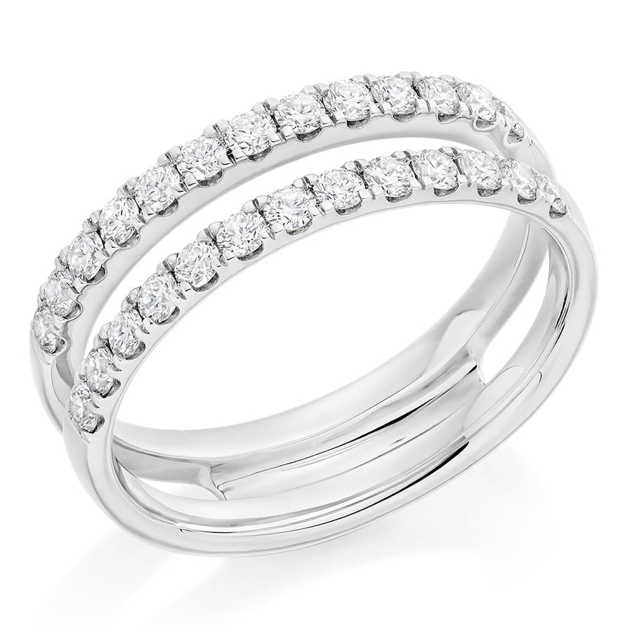 Micro-Claw Half Eternity Ring, 0.75ct total (HET9963)
