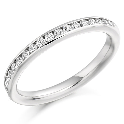 Channel-Set Half Eternity Ring, 0.33ct total (HET997)