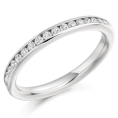 Channel-Set Half Eternity Ring, 0.33ct total (HET997)