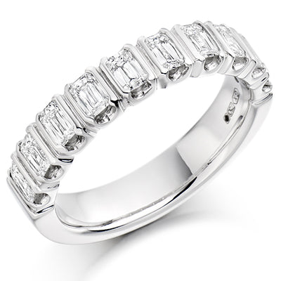 Bar-Set Half Eternity Ring, 1.0ct total (HETCC1360)
