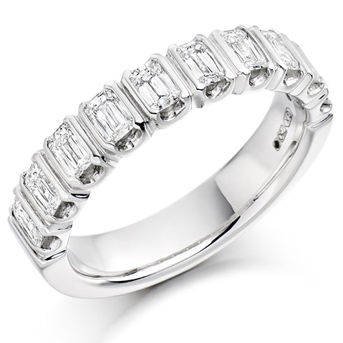 Bar-Set Half Eternity Ring, 1.0ct total (HETCC1360)