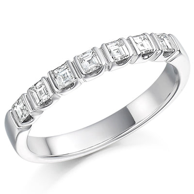 Bar-Set Half Eternity Ring, 0.5ct total (HETRC1102)