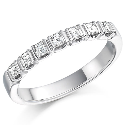 Bar-Set Half Eternity Ring, 0.5ct total (HETRC1102)