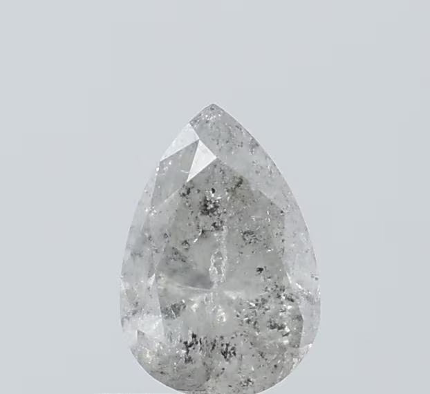 Pear Salt And Pepper Natural Diamond 0.73ct I3 loose diamond