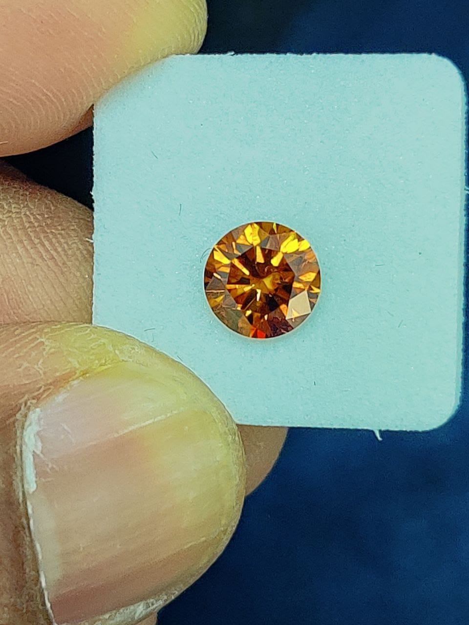 Round Fancy Deep Orange Brown Natural Diamond 1.02ct SI1 loose diamond