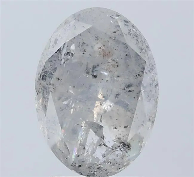 Oval Salt And Pepper Natural Diamond 2.95ct I3 loose diamond