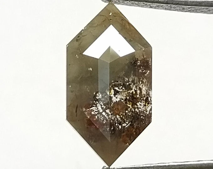 Hexagonal Salt And Pepper Natural Diamond 1.13ct I3 loose diamond